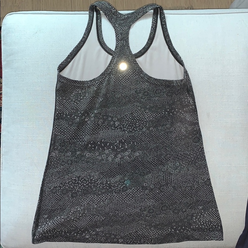 lululemon athletica Black and White Patterned Racerback Tank
